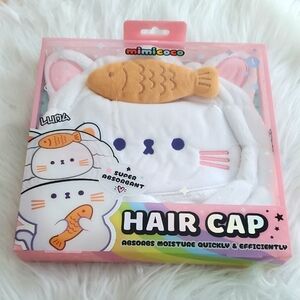 Mimicoco White Hair Cap With Unique Kawaii Design - One Size Fits Most NIB